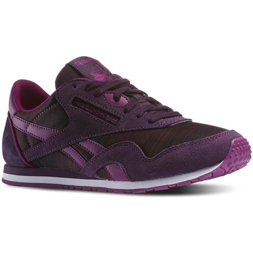 Schuhe Damen Sneaker Low Reebok Sport CL Nylon Slim Geo Graphic Violett