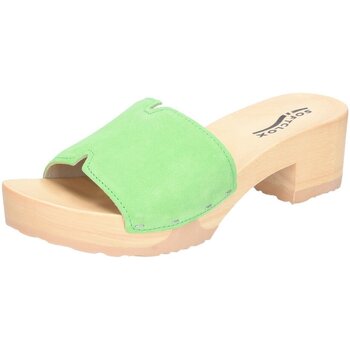 Schuhe Damen Pantoletten / Clogs Softclox Pantoletten Pirella Kashmir Green Velour S3568 GREEN grün