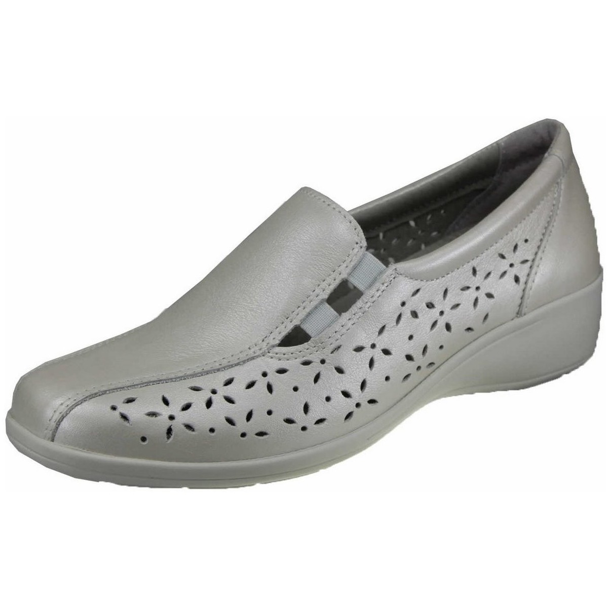 Schuhe Damen Slipper Aco Slipper white 721/10002 Lexi 82 Grau