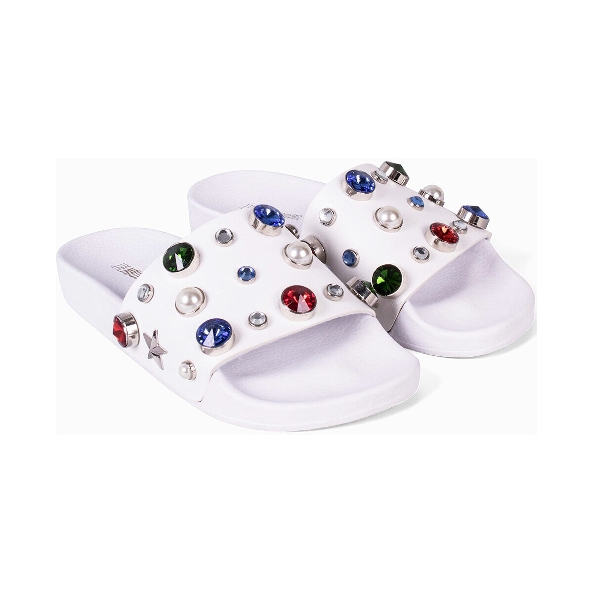 Schuhe Damen Sneaker Thewhitebrand Pearls white l-0184 Weiss