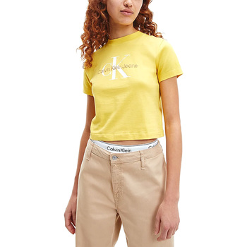 Kleidung Damen T-Shirts Calvin Klein Jeans J20J218852-ZCU Gelb