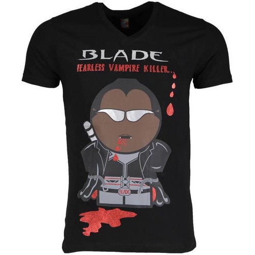 Kleidung Herren T-Shirts Local Fanatic Blade Fearless Vampire Killer Schwarz