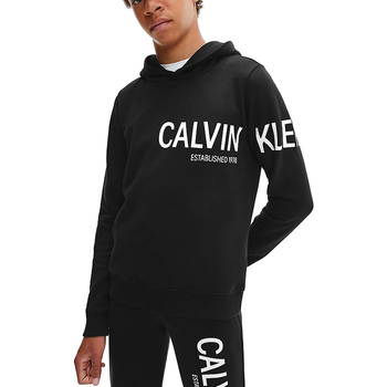 Kleidung Kinder Sweatshirts Calvin Klein Jeans - Felpa  nero IB0IB01123-BEH Schwarz