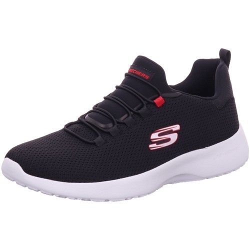 Schuhe Herren Sneaker Skechers Sportschuhe Slipper Halbschuh Dynamight 58360-BKRD Schwarz