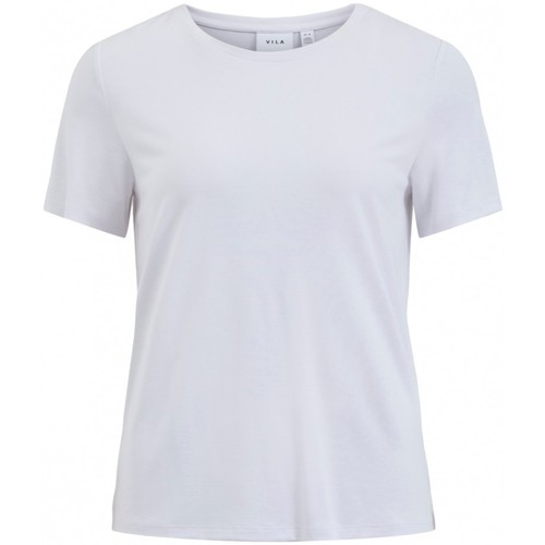 Kleidung Damen Sweatshirts Vila Modala O Neck T-Shirt - Optical Snow Weiss