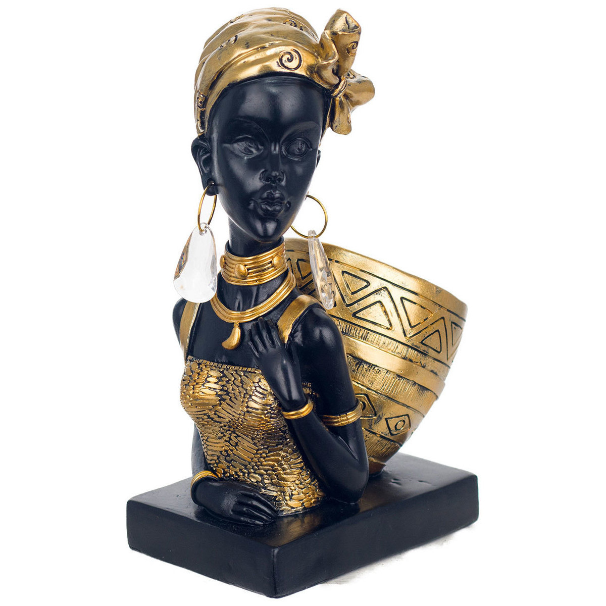Home Statuetten und Figuren Signes Grimalt Afrikanische Figur Mit Basis Schwarz