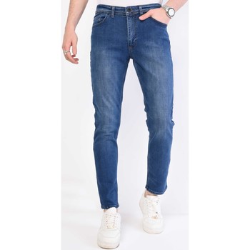 Kleidung Herren Slim Fit Jeans True Rise Regular Stretch Hosen DPNW Blau
