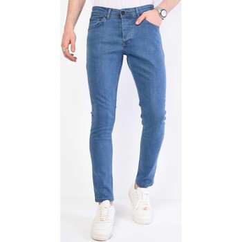 Kleidung Herren Slim Fit Jeans True Rise Klassische Jeans Hosen Slim DPS NW Blau