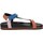 Schuhe Damen Sandalen / Sandaletten Woz MANA Sandalen Frau 2476-Multicolor Rost-Blu-Rosa Multicolor