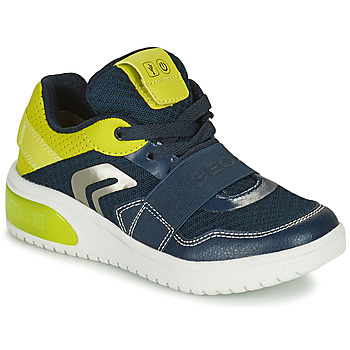 Schuhe Kinder Sneaker Low Geox J XLED BOY Marine / Gelb