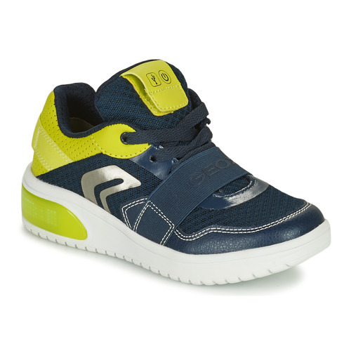 Schuhe Kinder Sneaker Low Geox J XLED BOY Marine / Gelb