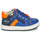 Schuhe Jungen Sneaker Low Geox B BIGLIA B. B - NAPPA+DENIM SL Blau / Orange