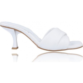 Schuhe Damen Sandalen / Sandaletten Calzados Vesga Zueco Sandalias de Piel para Mujer de Foos Marbella 01 Weiss