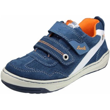 Schuhe Jungen Derby-Schuhe & Richelieu Lurchi Klettschuhe jeans-weiß-orange 33-14712-34 Bruce Blau