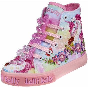 Schuhe Mädchen Sneaker High Lelli Kelly Schnuerstiefel multi fantasia LK ED1002-BX02 Unicorn MID pink