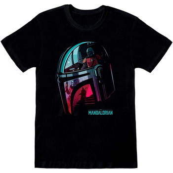 Kleidung Langarmshirts Star Wars: The Mandalorian  Schwarz