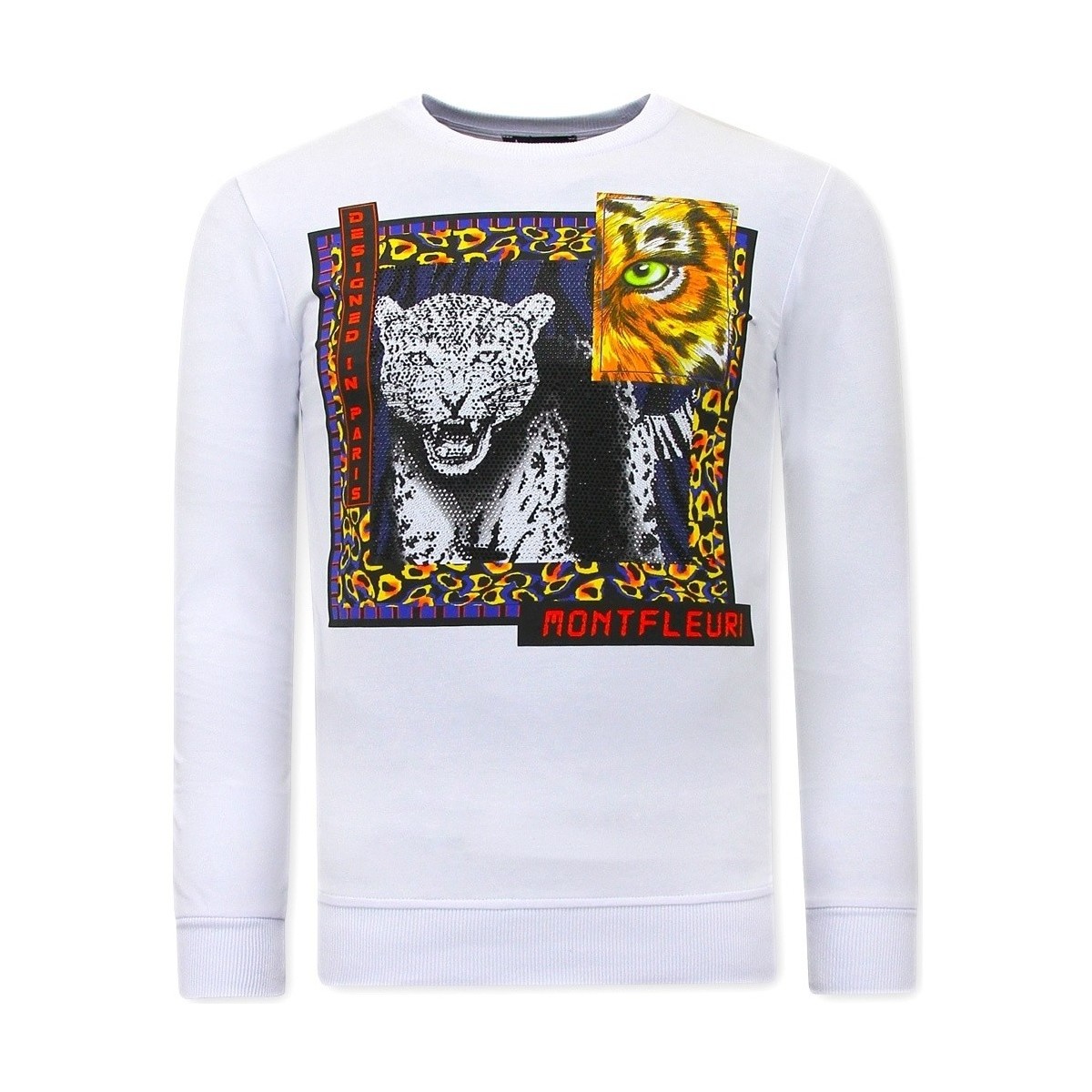 Kleidung Herren Sweatshirts Tony Backer Tiger Poster Weiss
