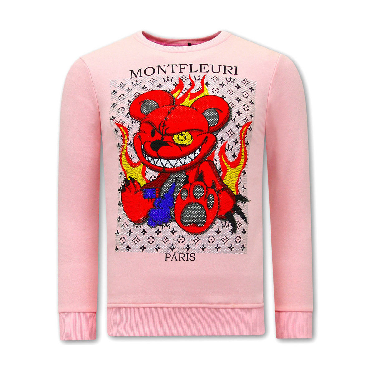 Kleidung Herren Sweatshirts Tony Backer Monster Teddy Bear Rosa