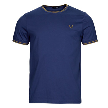 Kleidung Herren T-Shirts Fred Perry TWIN TIPPED T-SHIRT Blau