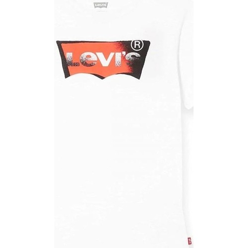 Kleidung Kinder T-Shirts & Poloshirts Levi's 9EE909 SPRAY BATWING-WHITE Weiss