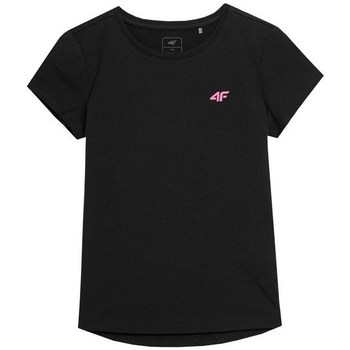 Kleidung Mädchen T-Shirts 4F JTSD001 Schwarz