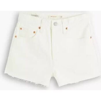 Kleidung Damen Shorts / Bermudas Levi's 77879 0080 - RIBCAGE SHORT-WHITE STONEWASH Weiss