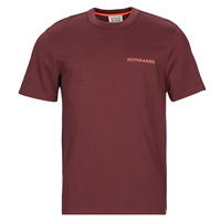 Kleidung Herren T-Shirts Scotch & Soda T-Shirt Logo Unisexe En Jersey De Coton Biologique Bordeaux
