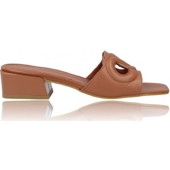 Schuhe Damen Sandalen / Sandaletten Calzados Vesga Zuecos Sandalias de Piel para Mujer de Foos Alissa 02 Braun