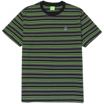 Huf T-shirt crown stripe ss knit top Schwarz