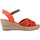 Schuhe Damen Sandalen / Sandaletten Tommy Hilfiger WEBBING LOW WEDGE Orange