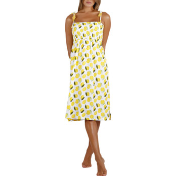 Kleidung Damen Kleider Admas Sommerkleid mit Trägern Lemons Elfenbein