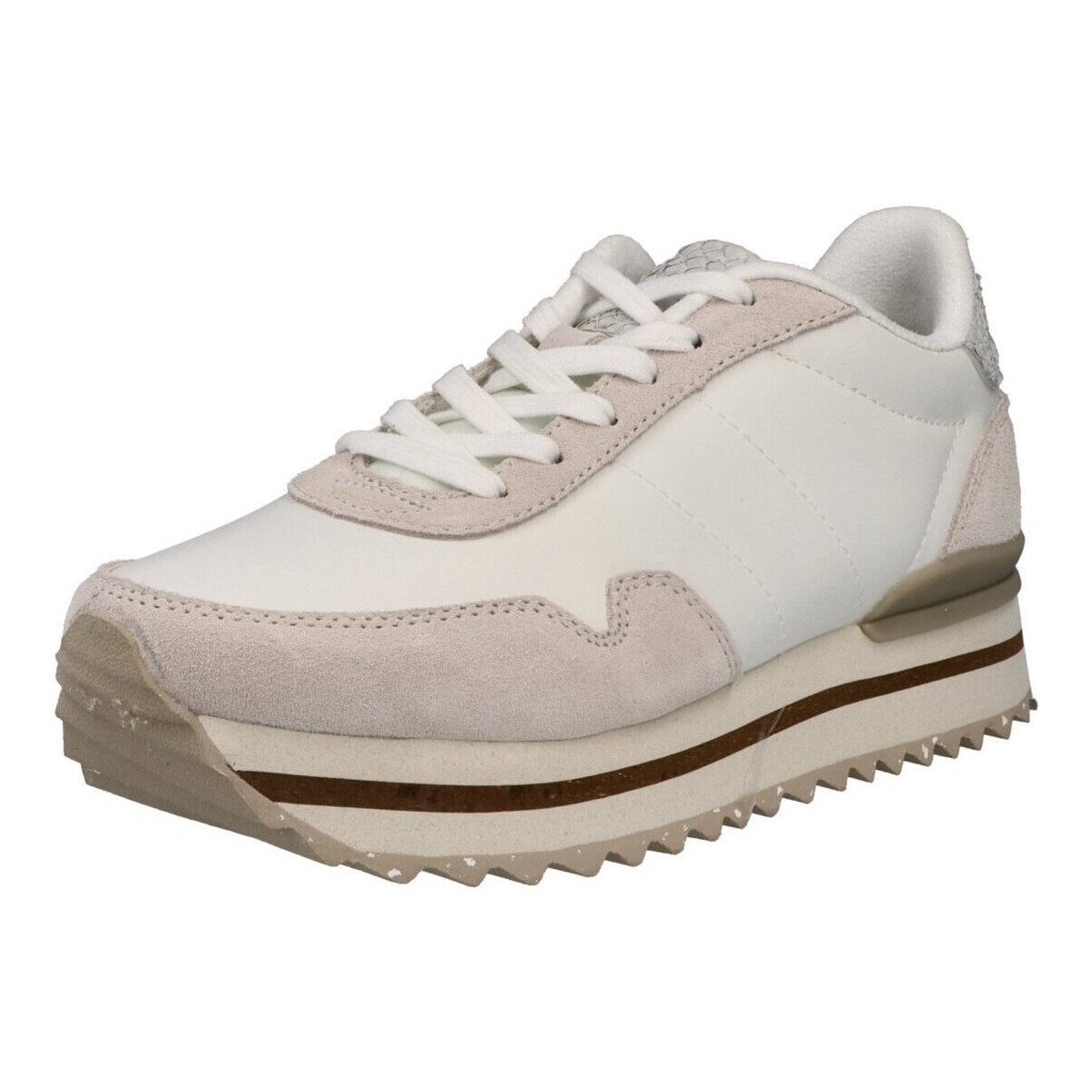 Schuhe Damen Sneaker Woden Nora III Leather Plateau WL1753 511 Grau