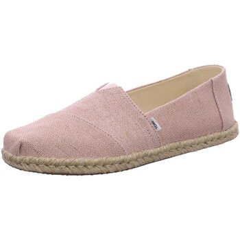Schuhe Damen Leinen-Pantoletten mit gefloch Toms Slipper 10017753 rosa