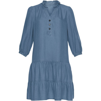 Kleidung Damen Kleider Lascana Sommerkleid Dreiviertel-Ärmel French Summer Blau