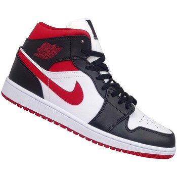 Nike Air Jordan 1 Mid Schwarz, Rot, Weiß