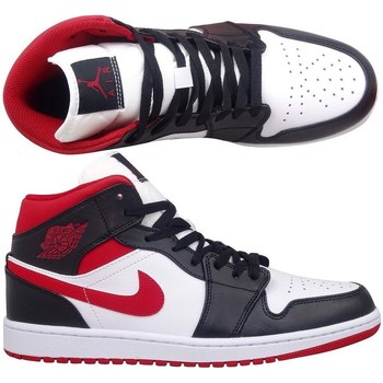 Nike Air Jordan 1 Mid Schwarz, Rot, Weiß