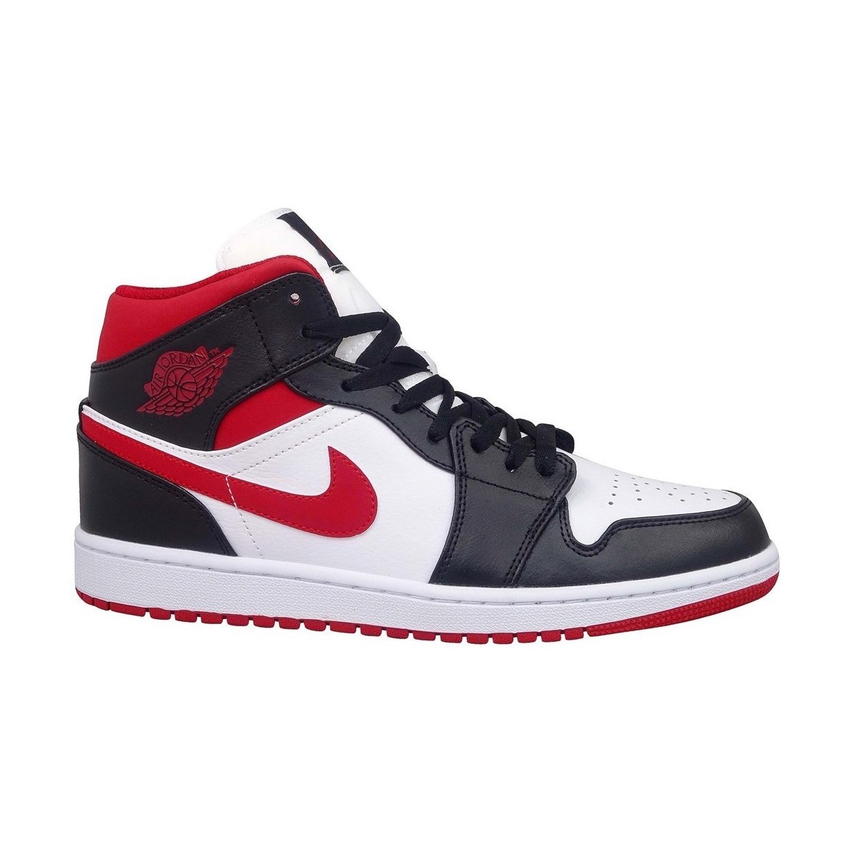 Schuhe Herren Sneaker High Nike Air Jordan 1 Mid Schwarz, Weiß, Rot