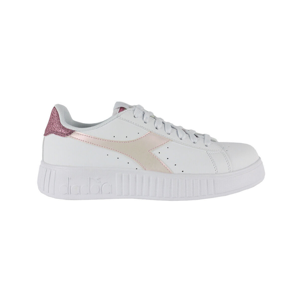 Schuhe Damen Sneaker Diadora 101.178338 01 C3113 White/Pink lady Weiss