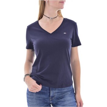 Kleidung Damen T-Shirts & Poloshirts Tommy Jeans DW0DW14617 Blau