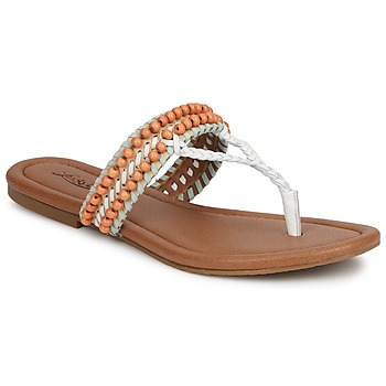 Schuhe Damen Sandalen / Sandaletten Lucky Brand DOLLIS Weiss / Schwarz /indian magente