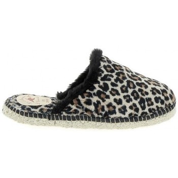 Schuhe Damen Hausschuhe La Maison De L'espadrille Mule Feutre Leopard Multicolor