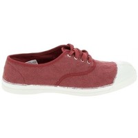 Schuhe Damen Sneaker Bensimon Toile Lacet Broderie Amarante Rot