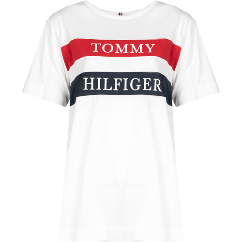 Kleidung Damen T-Shirts Tommy Hilfiger WW0WW25917 Weiss