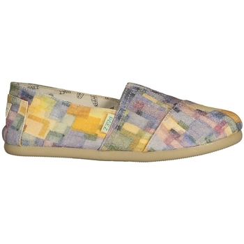 Schuhe Damen Leinen-Pantoletten mit gefloch Paez Gum Classic W - Print Watercolor Squares Multicolor
