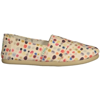 Schuhe Damen Leinen-Pantoletten mit gefloch Paez Alpercatas Original Gum W - Print Watercolor Dots Multicolor