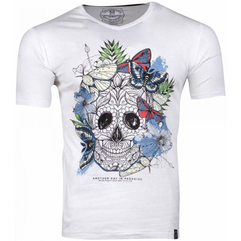 Kleidung Herren T-Shirts La Maison Blaggio MB-MEXICO Weiss
