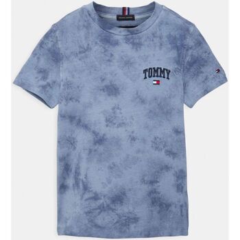 Kleidung Kinder T-Shirts & Poloshirts Tommy Hilfiger KB0KB07022 VARSITY TEE-C8I Blau