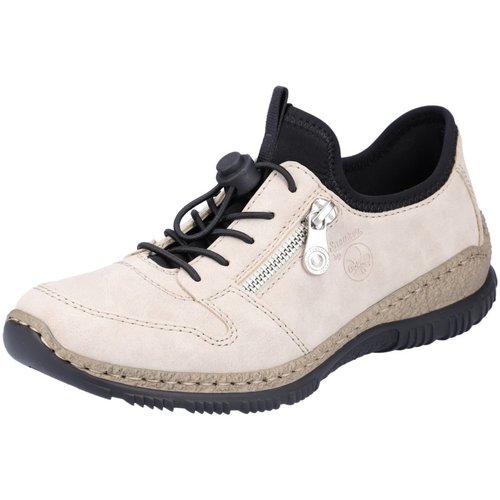 Schuhe Damen Derby-Schuhe & Richelieu Rieker Schnuerschuhe Slipper Halbschuh Casual N32G0-60 Beige