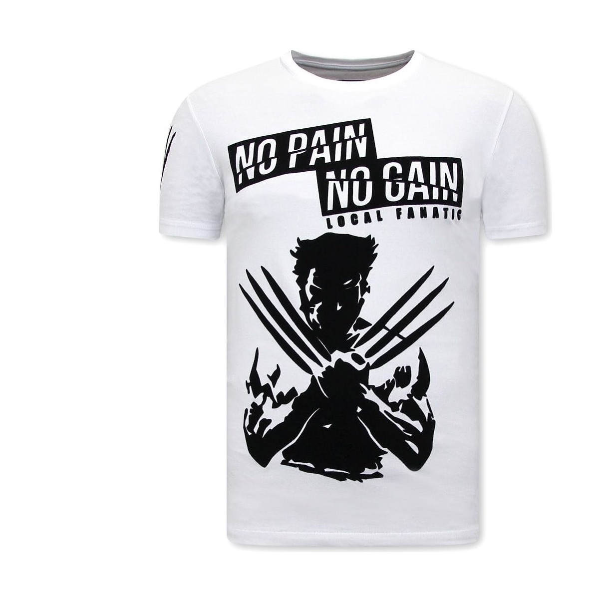 Kleidung Herren T-Shirts Local Fanatic Mit Aufdruck Wolverine X Man Weiss