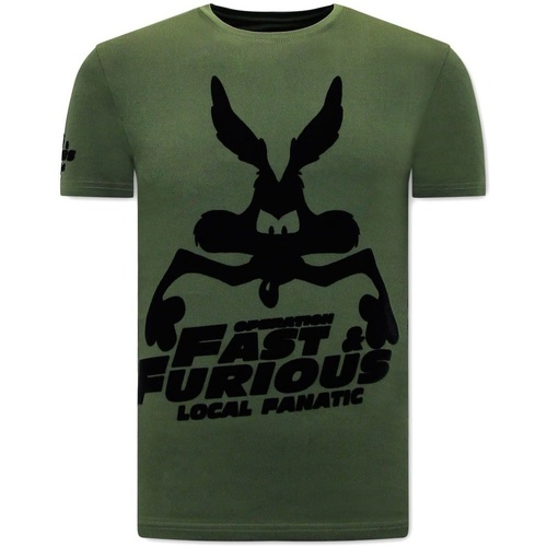 Kleidung Herren T-Shirts Local Fanatic Mit Aufdruck Fast And Furious Grün